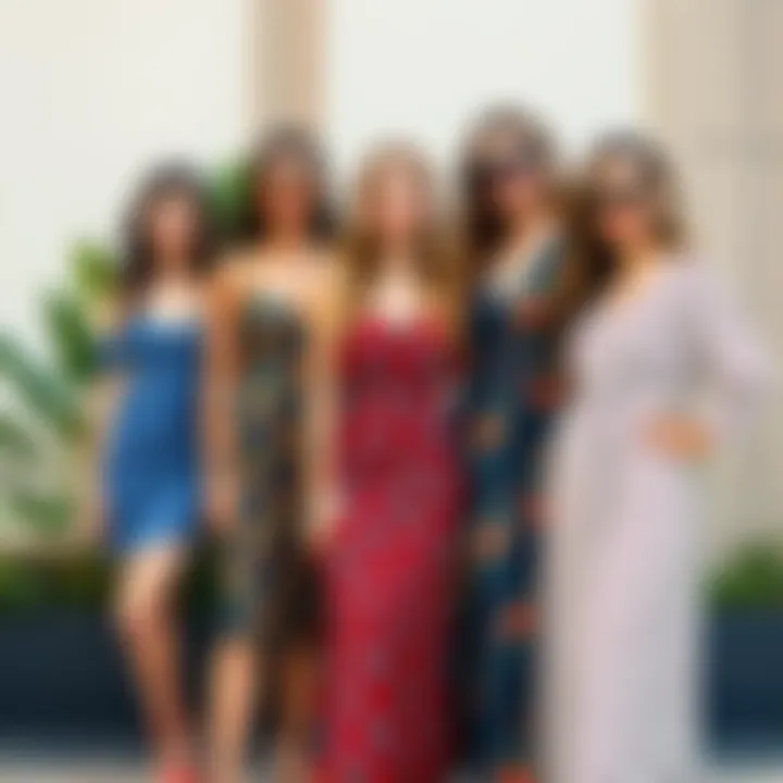 Stylish combinations of patterned dresses for various events