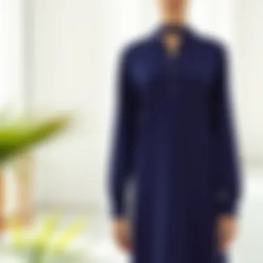 Elegant straight tunic showcased in a bright setting