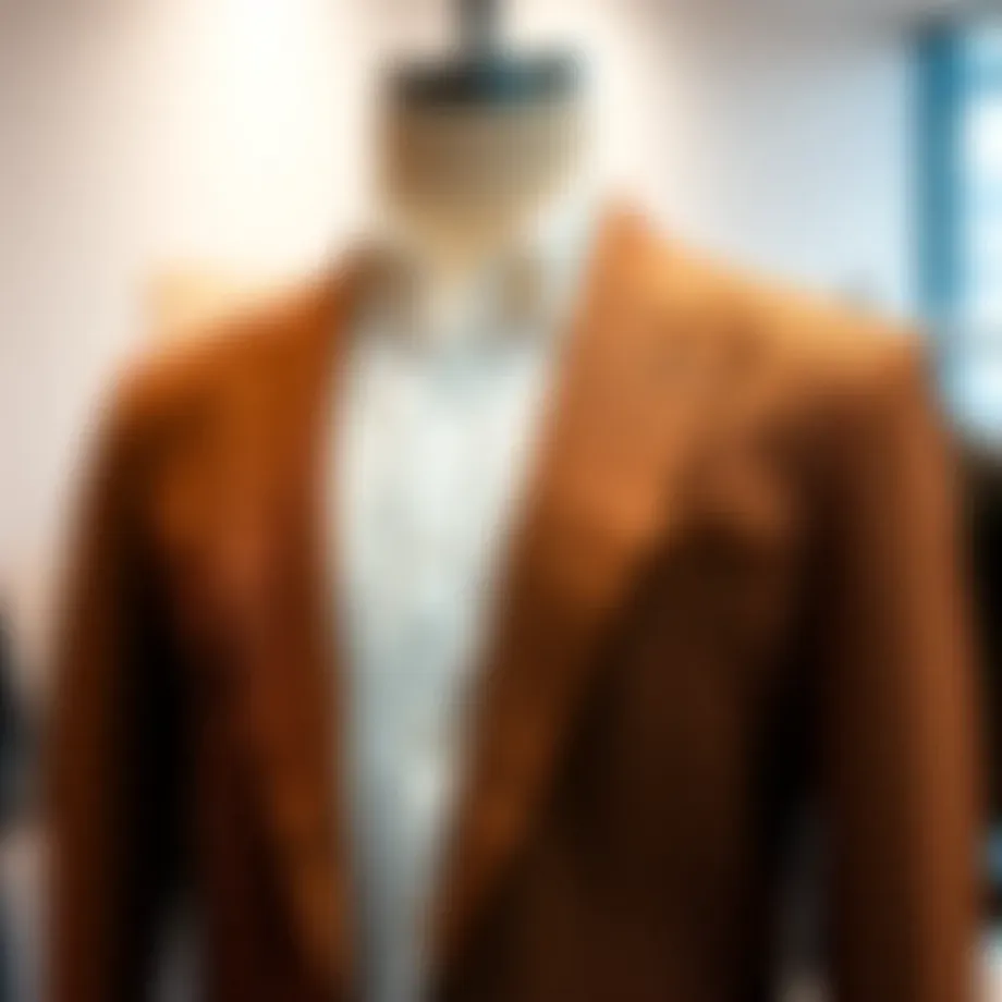 Elegant brown suit on a mannequin