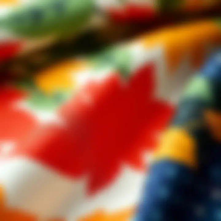 A close-up view of a fabric displaying elegant leaf prints, highlighting texture and color.