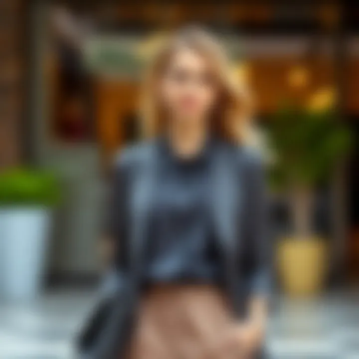 Elegant smart casual attire suitable for social gatherings