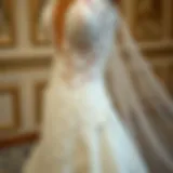 Elegant wedding gown with intricate lace details