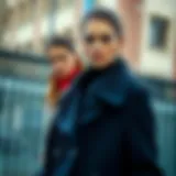 Elegant wool coat showcasing modern design