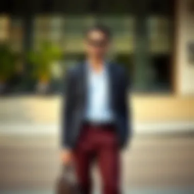 Pairing boyfriend trousers with formal attire