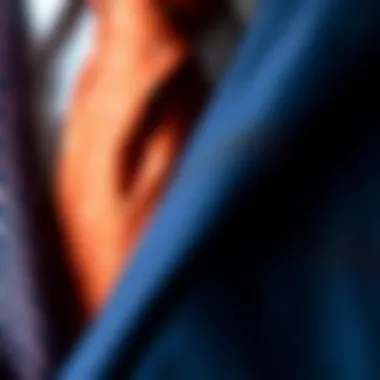 A close-up of fabric textures highlighting quality and craftsmanship in suits.