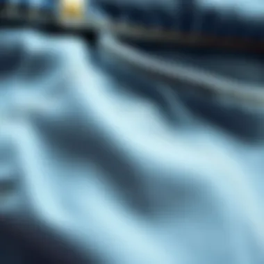 Fabric Detail of Regular Fit Jeans Close-up of fabric texture of regular fit jeans