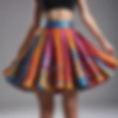 Colorful skirts arranged in a visually appealing manner