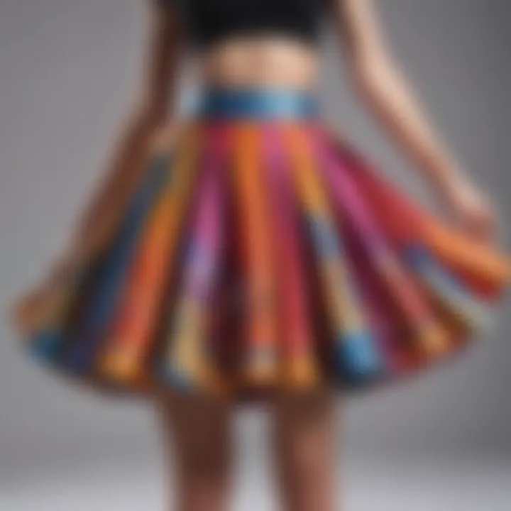 Colorful skirts arranged in a visually appealing manner