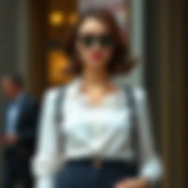 Sophisticated office look with pencil skirt and tailored blouse