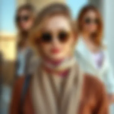 Stylish combinations of Eymina Ferace with various accessories