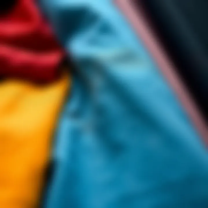 Various fabric swatches showcasing different textures and colors of tailored coats