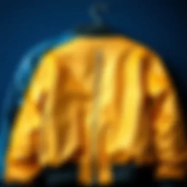 Different fabrics and patterns for long bomber jackets