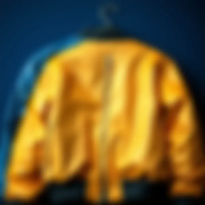 Different fabrics and patterns for long bomber jackets