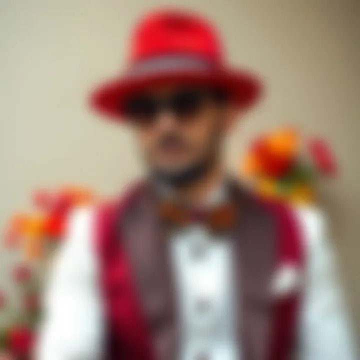 Fashionable groom attire highlighting color combinations