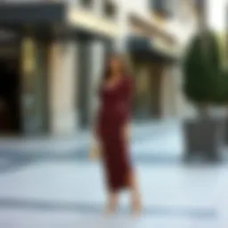 Elegant ribbed dress showcasing versatility for different occasions