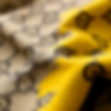 Close-up of G motif fabric showcasing texture