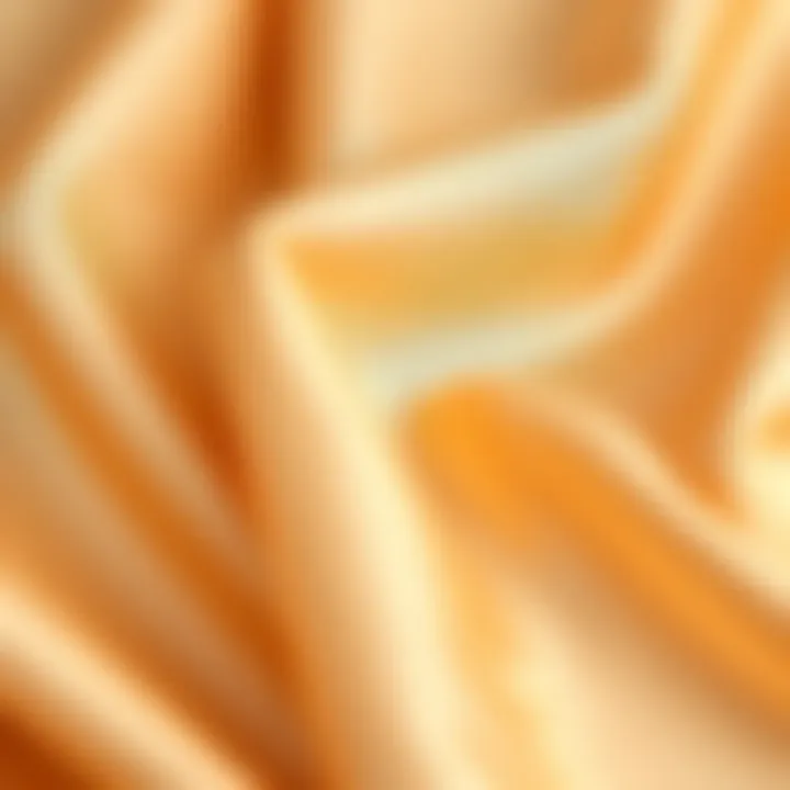 Close-up of luxurious silk fabric with a soft sheen