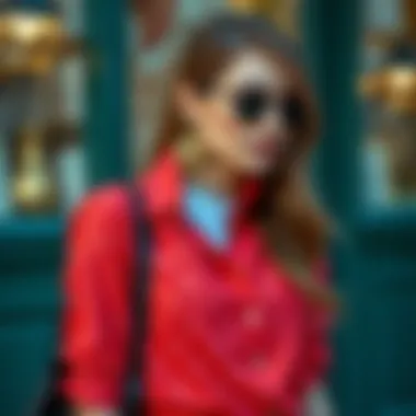 Accessorized shirt dress showcasing contemporary styles