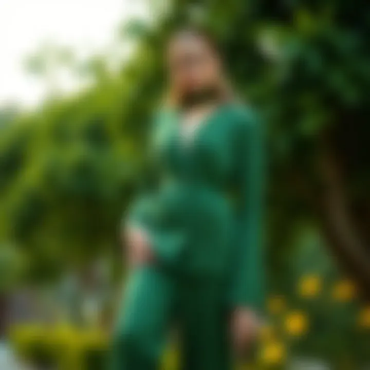 The Elegance of Green Elegant green outfit showcasing unique style