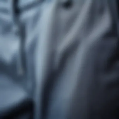 Detailed Fabric Texture of Grey Fitted Pants Close-up of the fabric texture of grey fitted pants