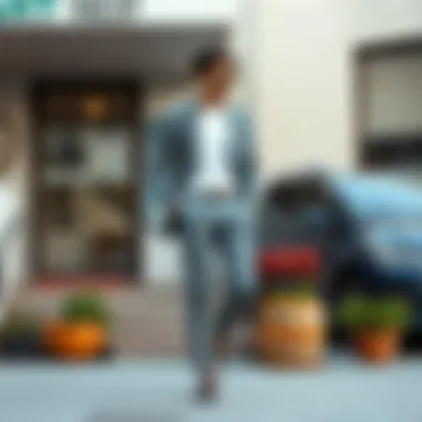 Versatile Styling for Different Occasions with Grey Fitted Pants A versatile setting showcasing grey fitted pants suitable for various occasions