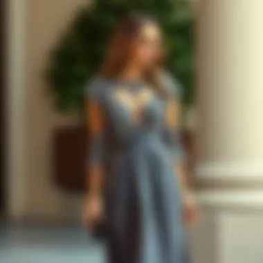 Stylish combinations featuring gray evening dress