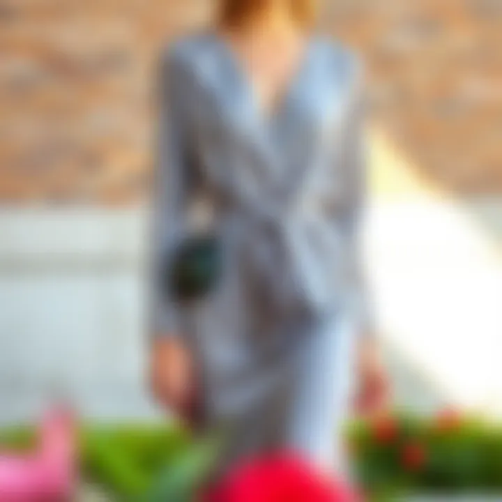 Stylish outfit combinations featuring a grey satin dress