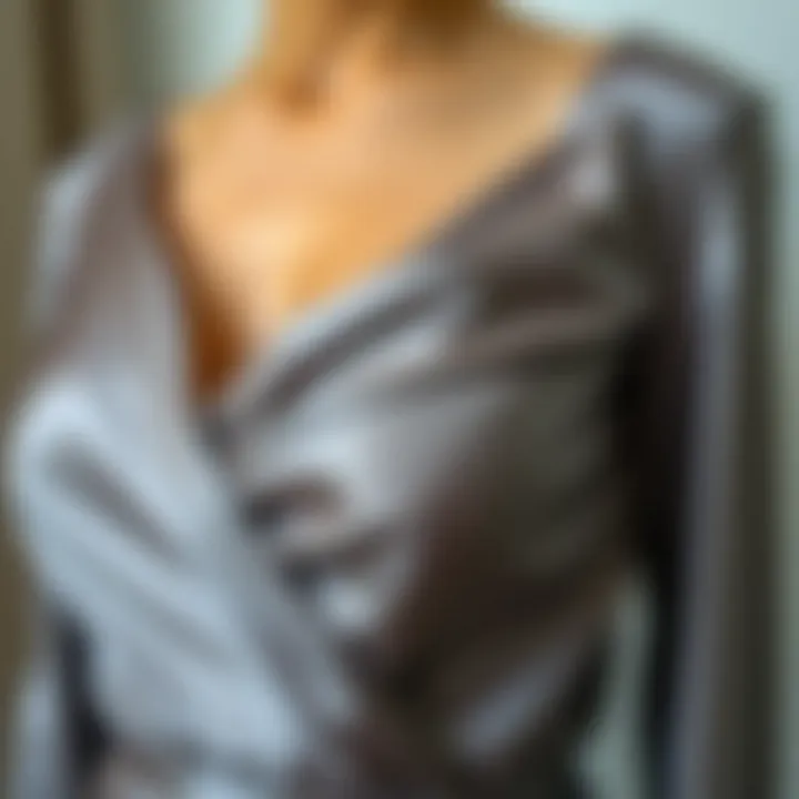 Care instructions for maintaining a grey satin dress