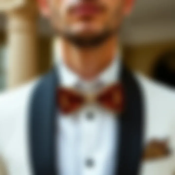 Groom ensemble featuring contemporary accessories