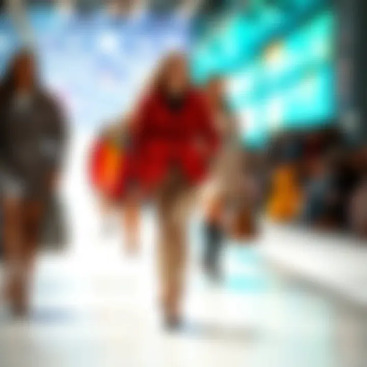 Fashion runway featuring iconic Italian fashion brands