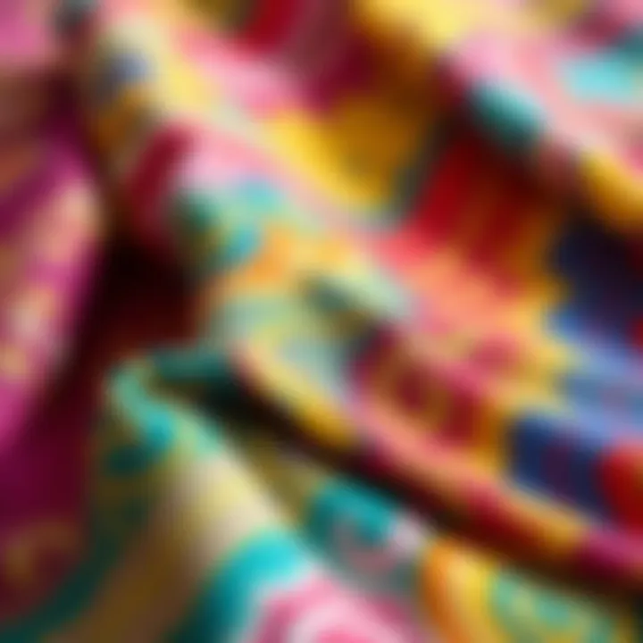 Vibrant Textiles for Formal Wear Colorful fabric swatches for evening gowns