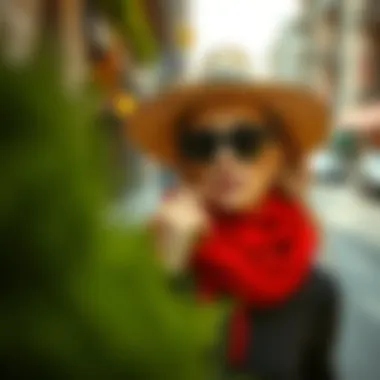 A fashionable model showcasing the latest trends