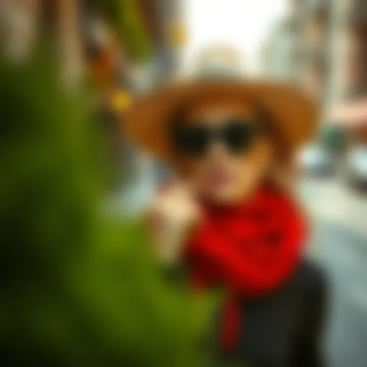 A fashionable model showcasing the latest trends