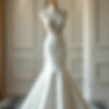 Modern Silhouette Wedding Dress Modern silhouette wedding dress with unique fabric textures