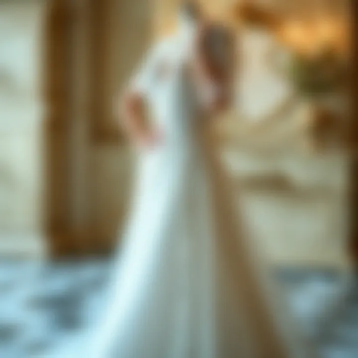 Traditional Roman Wedding Gown Elegant traditional Roman wedding gown featuring intricate lace details