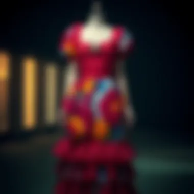 Vibrant puffy dress perfect for special occasions.