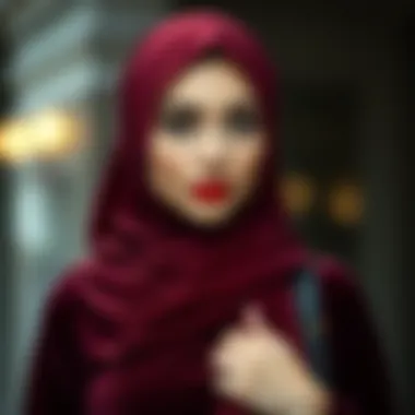 Stylish hijab paired with a velvet dress