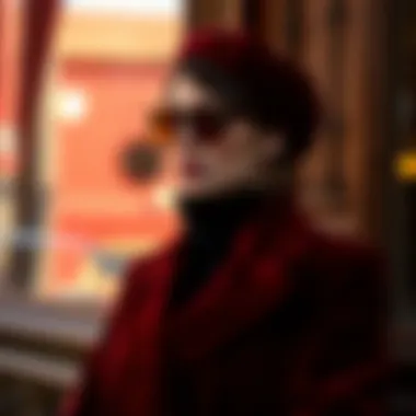 Trendy fall-winter outfit featuring velvet attire