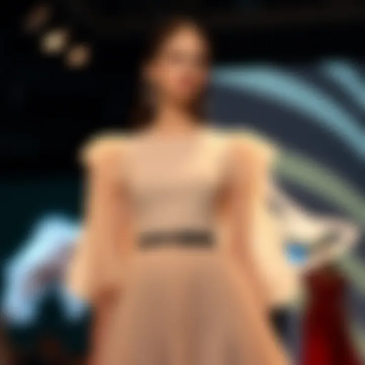 Elegant dress presentation