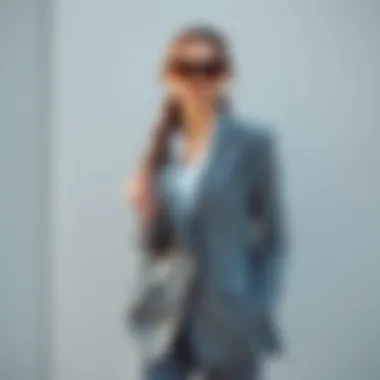 Seasonal outfit featuring a gray blazer