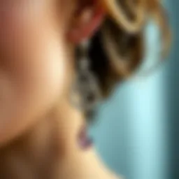 Elegant dangling earrings showcasing contemporary design