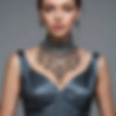 Unique Neckline Design A chic dress with a unique neckline design