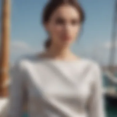 Elegant Boat Neck Look An elegant outfit showcasing a boat neck