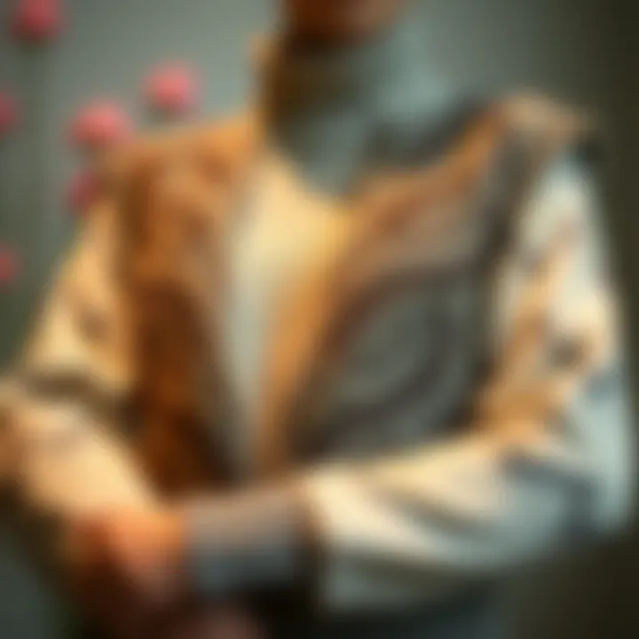 Elegant knitted vest design showcasing intricate patterns