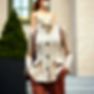 Elegant brown knit trousers styled with a chic top.