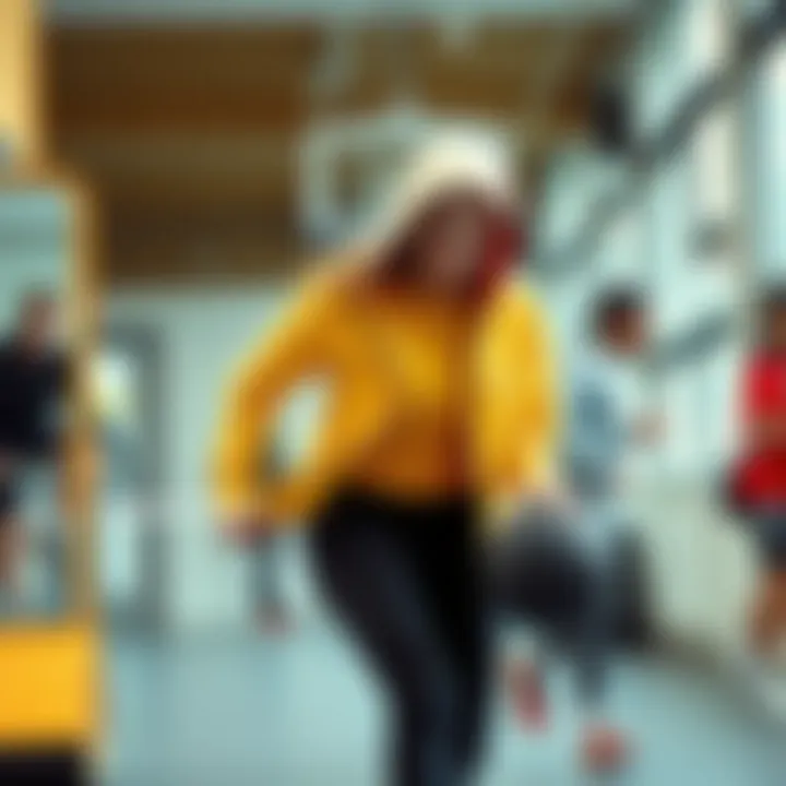 A collage of different indoor sports activities demonstrating versatile clothing options