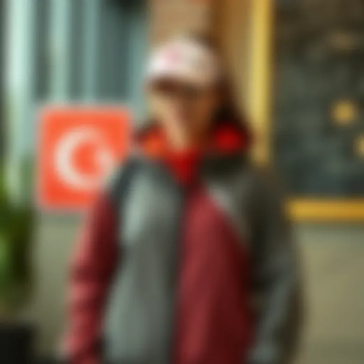 Fashionable layering techniques for indoor sports attire on a stylish backdrop