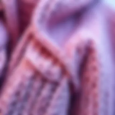 A close-up of high-quality yarn used for hooded cardigans