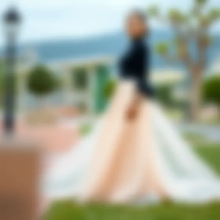 Elegant evening gown suitable for modest fashion