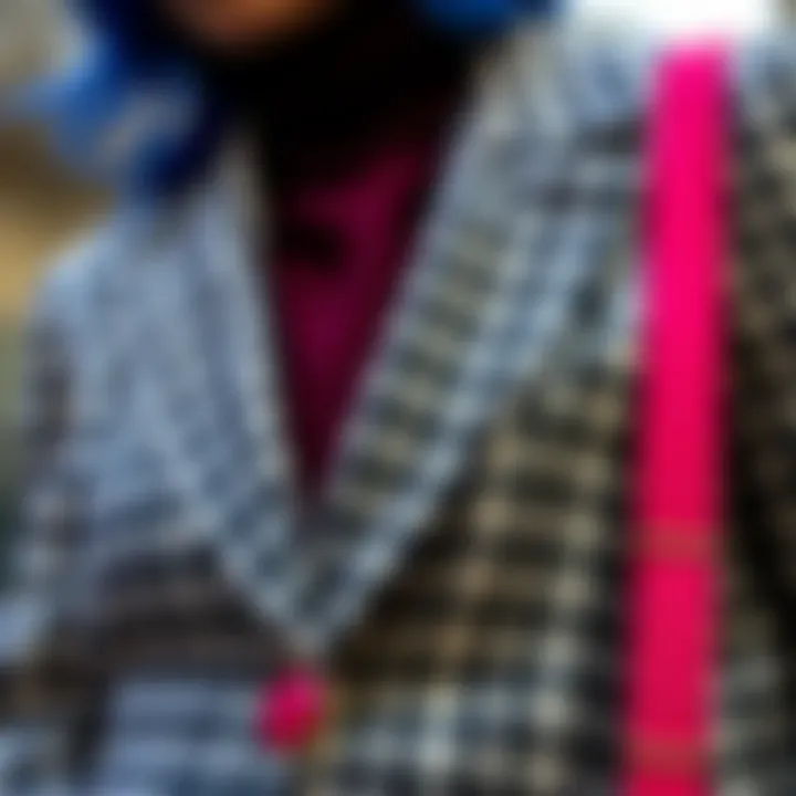 Modern take on houndstooth with vibrant color accents